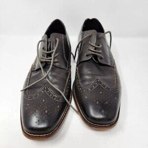 Florsheim Gray Leather Wingtip Dress Shoes Size 10 D mens